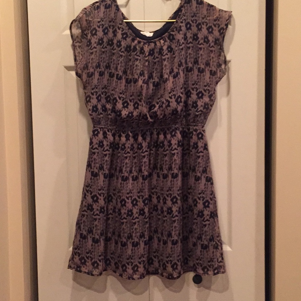 Print Elastic Waist Dress